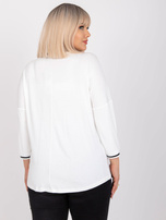 Ecru bombažna bluza plus size Marianna.