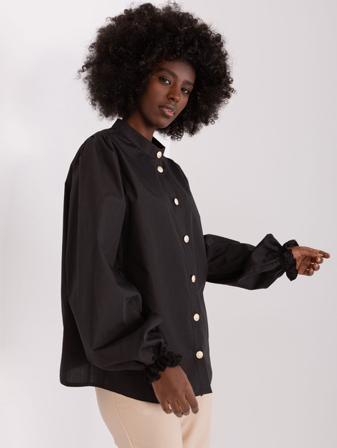 Hurt Czarna koszula klasyczna z bufiastym rękawem