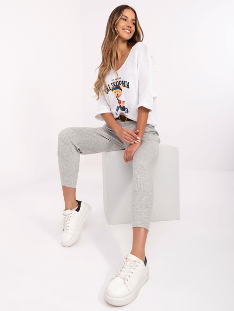 Hurt Szare melanżowe dresowe spodnie z kieszeniami