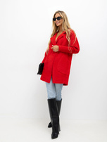 Nora's red alpaca coat