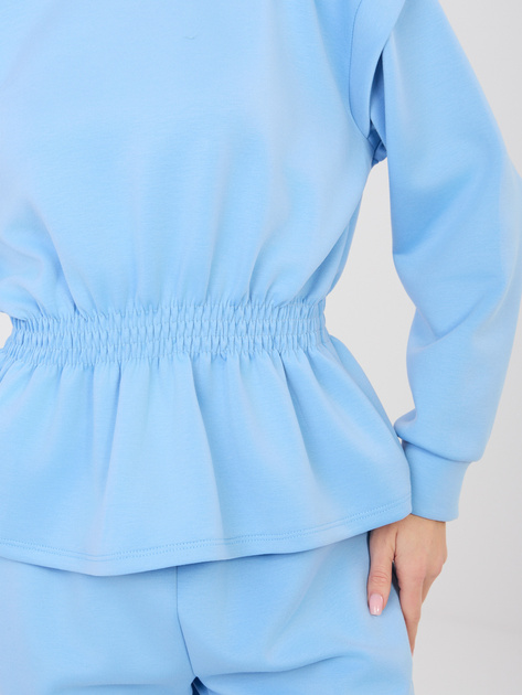 Jasnoniebieski dwuczęściowy komplet z taliowaniem RUE PARIS