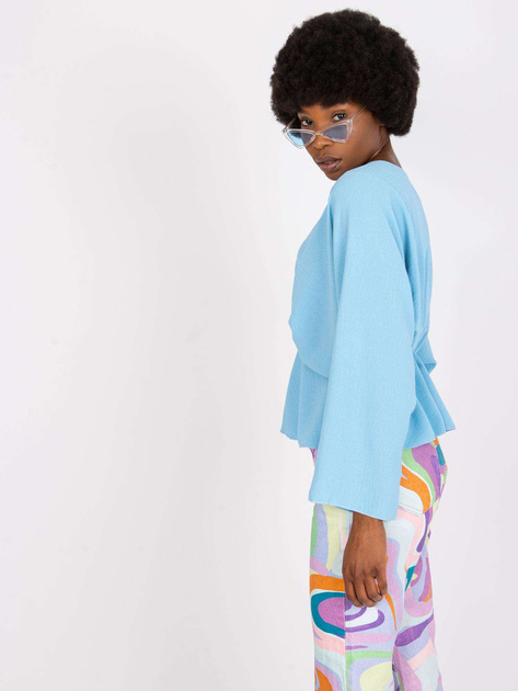 Jasnoniebieska zwiewna bluzka damska Raquela