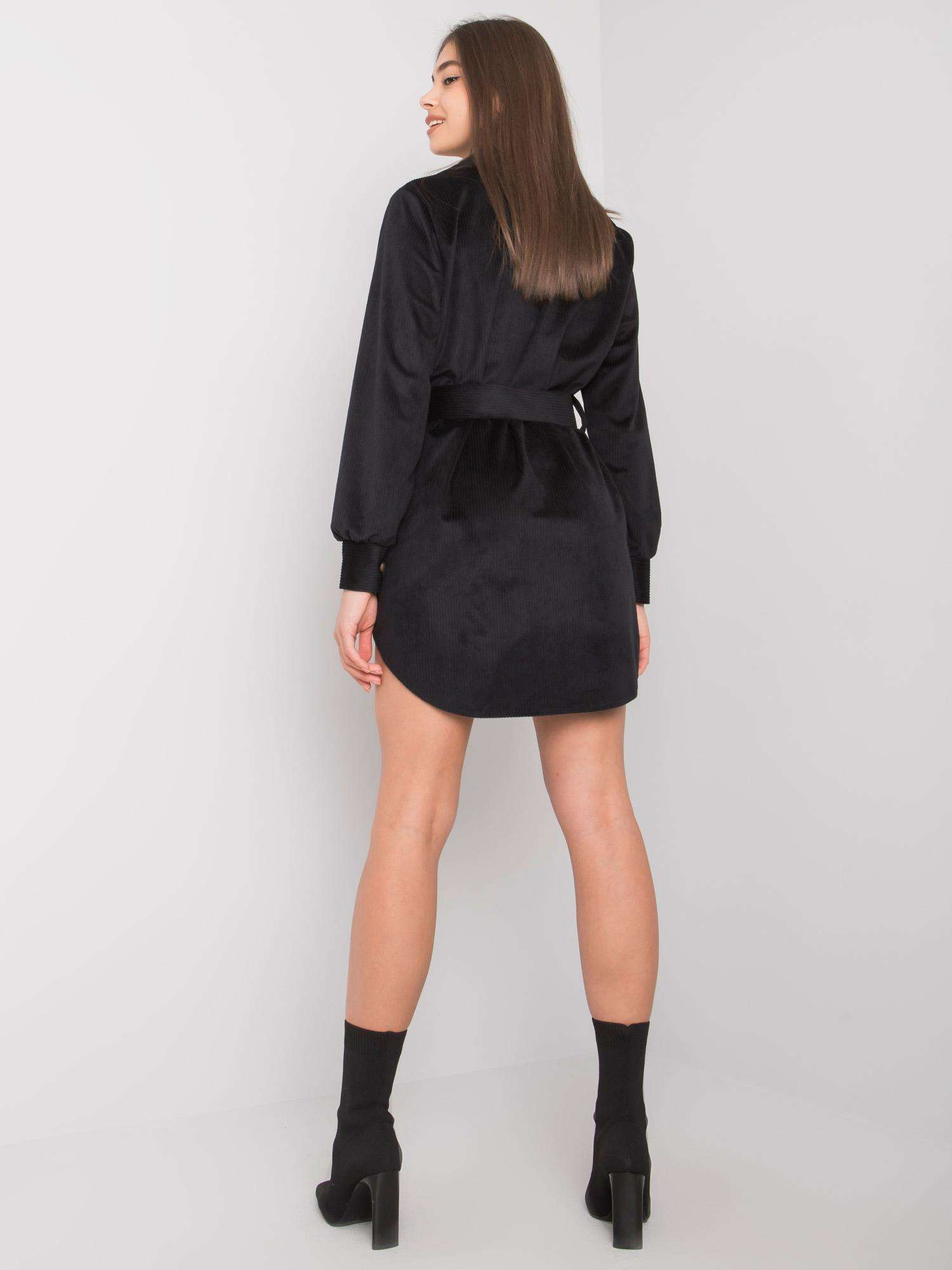 Schwarzes Hemdblusenkleid Abilene.