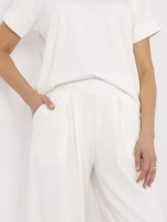 Ecru dresowe spodnie basic od kompletu