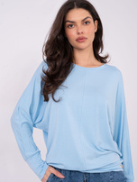 Jasnoniebieska bluzka oversize z modalu