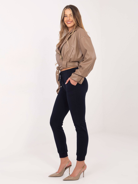 Granatowe spodnie Faster