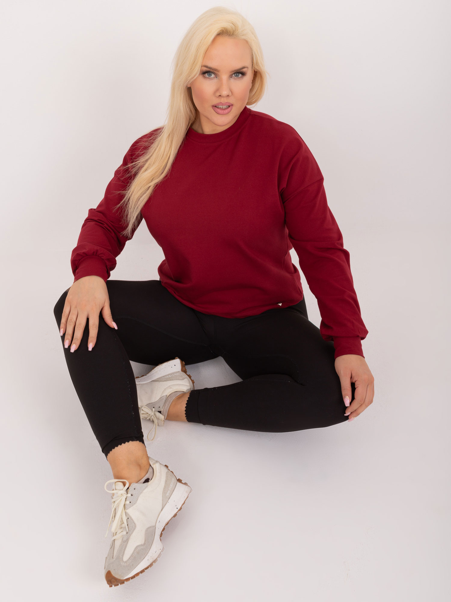 Bordowa bluza plus size Florentia