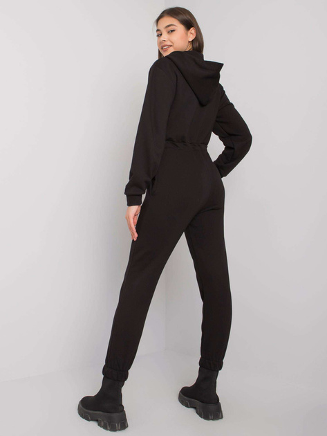 Czarny kombinezon z kapturem Elwood