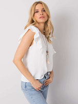 Weiße Bluse mit Rüschen Macy OCH BELLA.