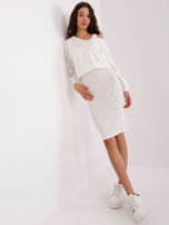 Hurt Ecru damski komplet basic z krótką bluzką 