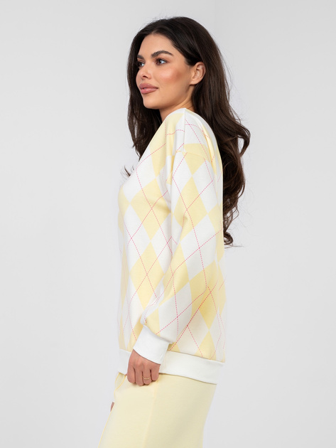 Pastelowa żółta bluza oversize bez kaptura