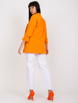 Jasnopomarańczowa damska marynarka z podszewką Adela