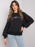 Black women's sweatshirt without a hood Harriette RUE PARIS.