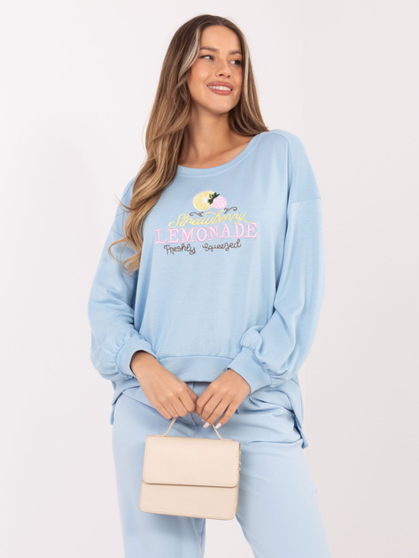 Jasnoniebieska damska bluza z napisem Lemonade RUE PARIS