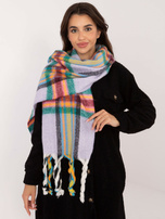 Hurtownia online Jasnofioletowy damski szal z frędzlami