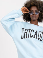 Jasnoniebieska bluza dresowa z napisem Madera