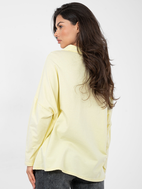 Jasnożółta sztruksowa bluzka oversize