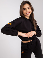 Czarny damski komplet dresowy z bawełny Liliana