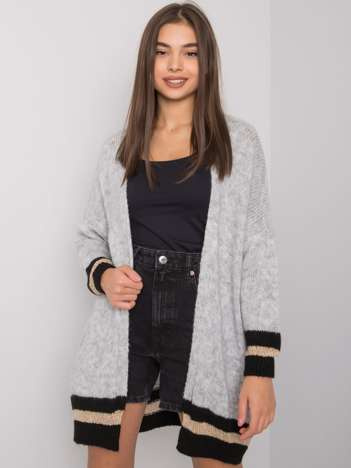 Grau gestrickte Strickjacke Lucca OCH BELLA.