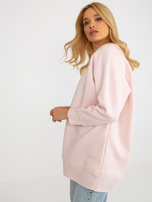 Hurt Jasnoróżowa dresowa bluza basic z okrągłym dekoltem