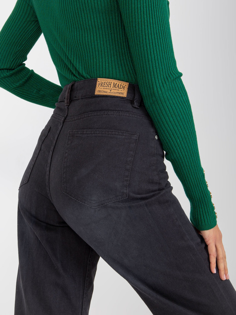 Hurt Grafitowe szerokie spodnie jeansowe FRESH MADE