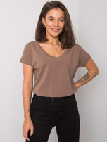 Kawowy t-shirt Emory