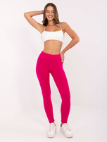Fuksjowe legginsy z bawełny BASIC FEEL GOOD 