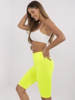 Fluorescent yellow smooth shorts type cycling shorts Serena.