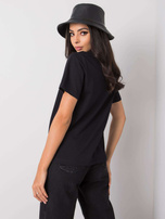 Czarny t-shirt z aplikacją Aya