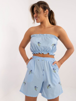 Hurt light blue three-piece summer set made of cotton.