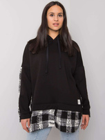 Czarno-biała bluza damska z kapturem Freyah RUE PARIS