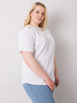 Balta plus size marškiniai Stella.