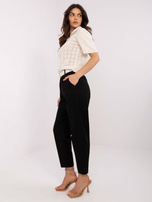 Hurt Czarne bawełniane spodnie z kieszeniami  