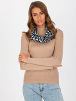 Hurtownia online Szary komin damski w panterkę