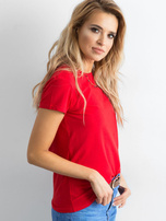 Czerwony t-shirt Peachy