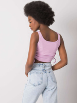 Svetlofialový crop top s gumičkami Loretta RUE PARIS.
