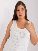 Hurt Ecru top plus size z okrągłym dekoltem