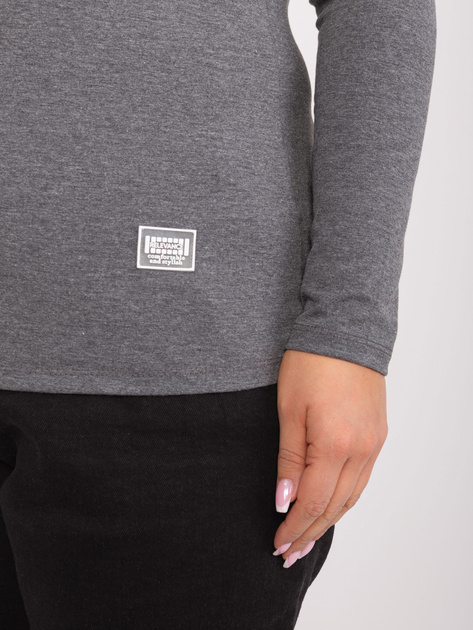 Hurt Ciemnoszara melanżowa bawełniana bluzka plus size