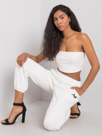 Białe spodnie dresowe Richelle