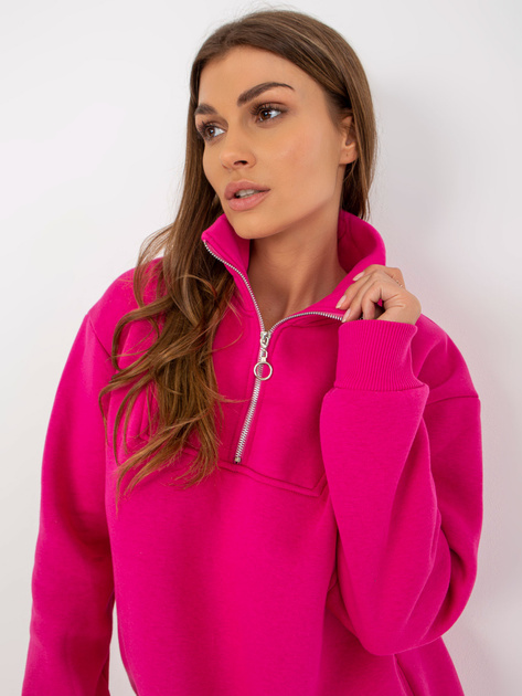 Hurt Fuksjowa dresowa sukienka basic o długości mini