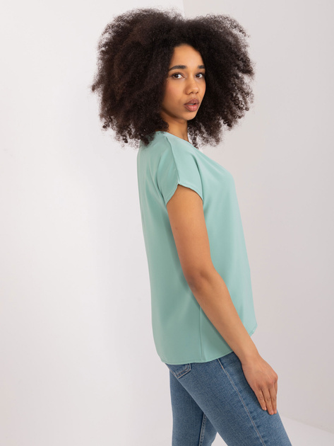 Hurt Pistacjowa casualowa bluzka BASIC FEEL GOOD