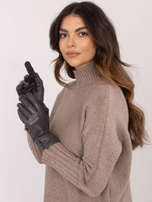 Hurt Ciemnoszare dotykowe rękawiczki damskie