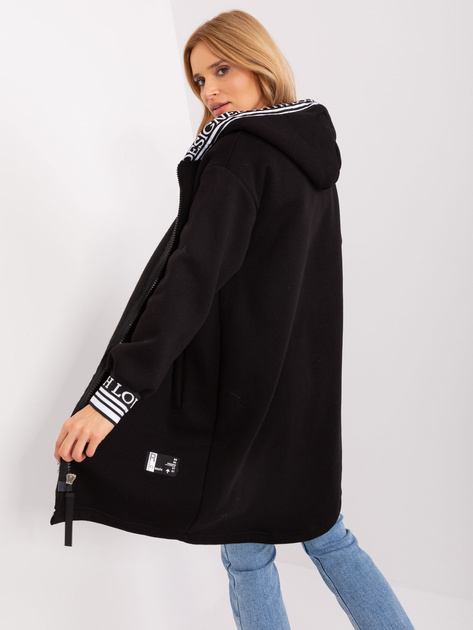 Hurt Czarna dresowa bluza rozpinana z kapturem