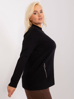 Hurt Czarny damski sweter plus size z wiskozą