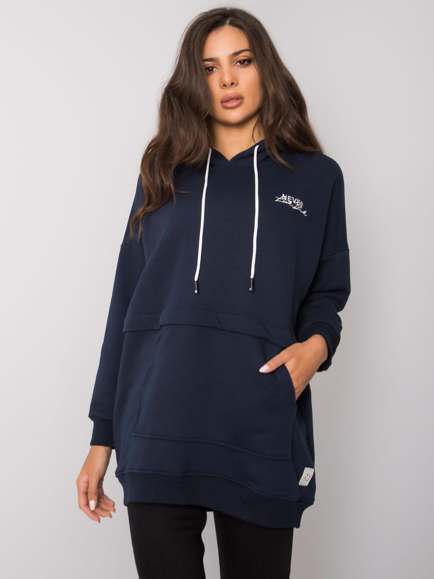 Granatowa bluza z kapturem Edna