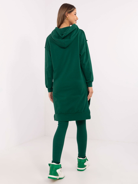 Hurt Ciemnozielony dwuczęściowy komplet w jednolitym kolorze