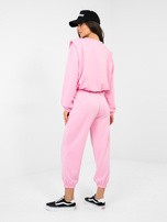 Rosa kurze Sweatshirt mit Bindung RUE PARIS.