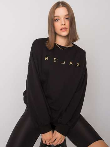 Czarna bluza z napisem Adelynn