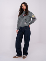 Khaki dresowa bluza bez kaptura SUBLEVEL 