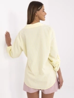 Żółto-biała bawełniana koszula damska w paski